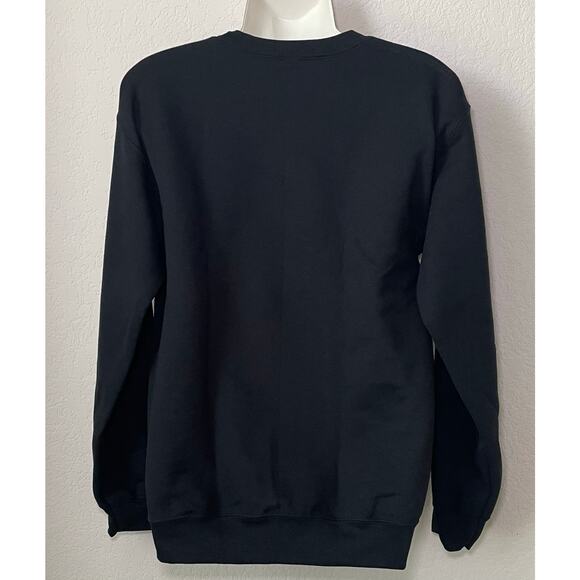 Black Volleyball Sweatshirt White Upside Down Puff Lettering Size Small NWOT - Picture 4 of 5